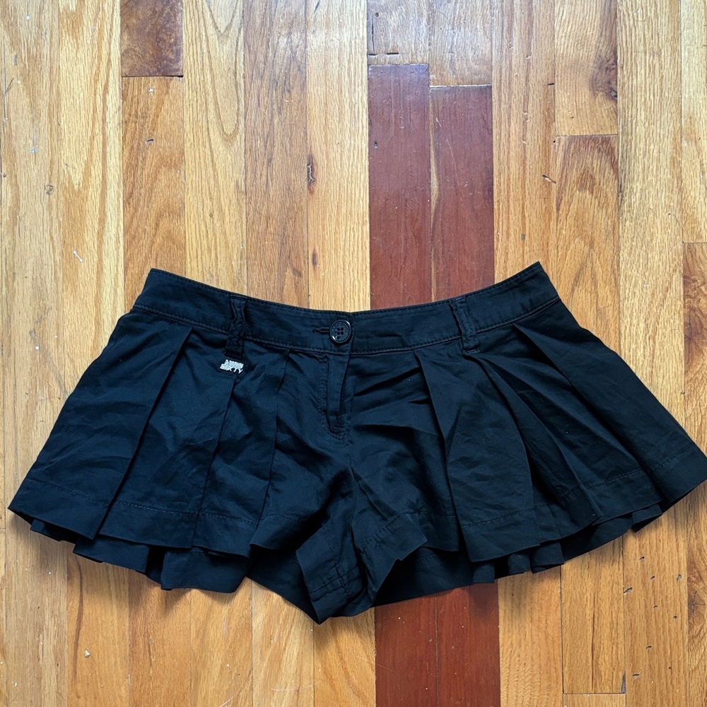 Miss Sixty Black Pleated Shorts